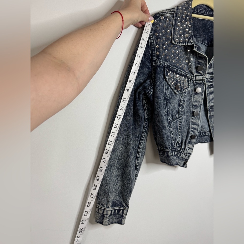 Alice + Olivia Embellished Crystal Denim Jacket – Size M - Picture 9 of 16